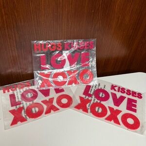 Valentine Days Red and Pink Love XOXO Felts Stickers